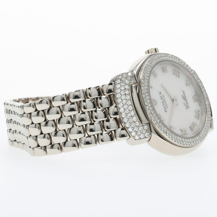 Rolex Cellini Cellissima Factory Mother of Pearl 18K White Gold Diamond 6673