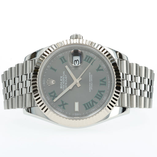 Rolex Datejust 41 Slate Wimbledon Dial Jubilee Stainless Steel 126334
