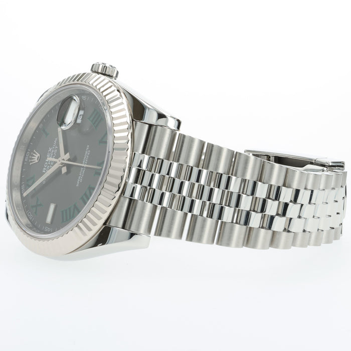 Rolex Datejust 41 Slate Wimbledon Dial Jubilee Stainless Steel 126334