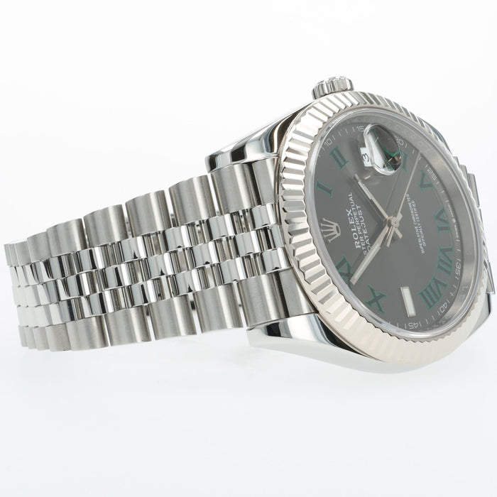 Rolex Datejust 41 Slate Wimbledon Dial Jubilee Stainless Steel 126334