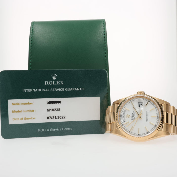 Rolex Datejust Day-Date 36mm 18K Yellow Gold President 18238