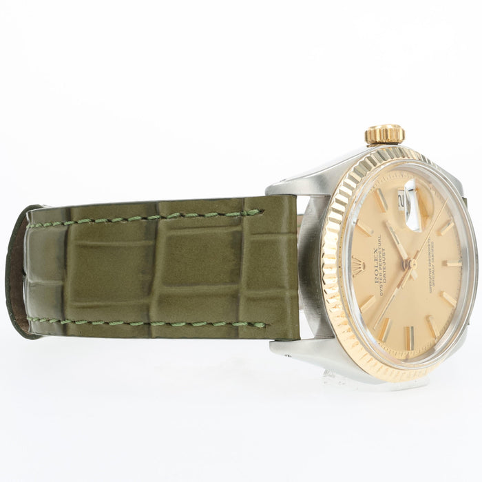 Rolex Datejust 36 Gold Dial 18k Yellow Gold & Stainless Steel 1601