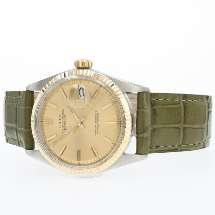Rolex Datejust 36 Gold Dial 18k Yellow Gold & Stainless Steel 1601