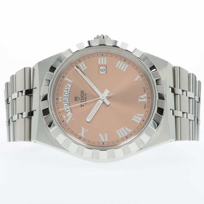 Tudor Royal Salmon Dial Stainless Steel Day/Date 41mm Automatic 28600