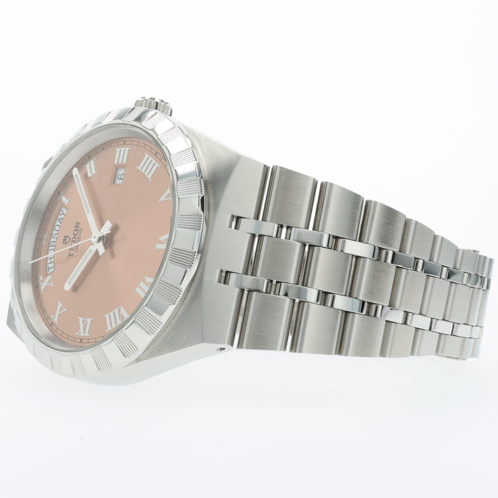 Tudor Royal Salmon Dial Stainless Steel Day/Date 41mm Automatic 28600