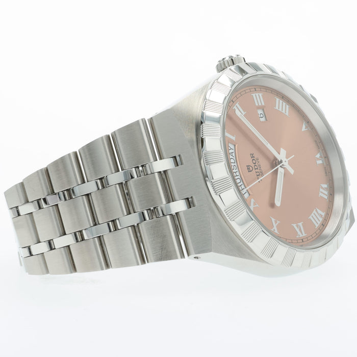 Tudor Royal Salmon Dial Stainless Steel Day/Date 41mm Automatic 28600