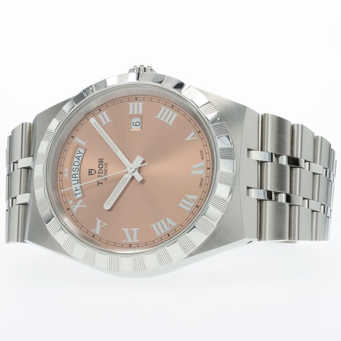Tudor Royal Salmon Dial Stainless Steel Day/Date 41mm Automatic 28600