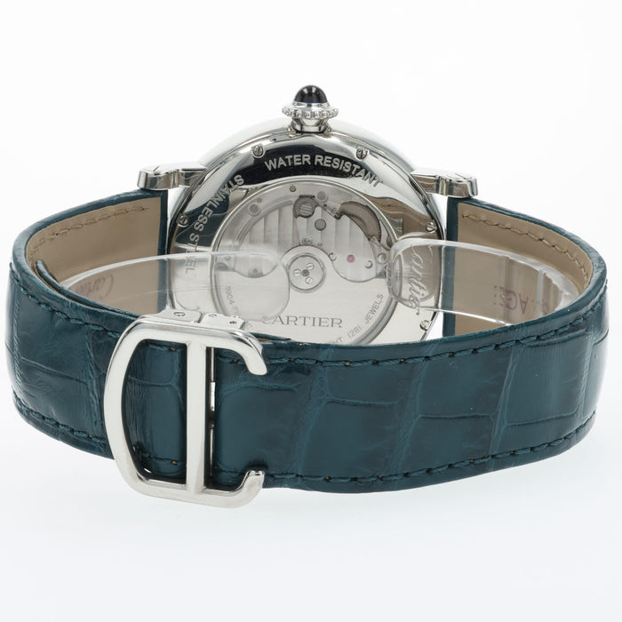 Cartier Rotonde de Cartier Retrograde GMT Silver Dial 42mm Steel W1556368 3773