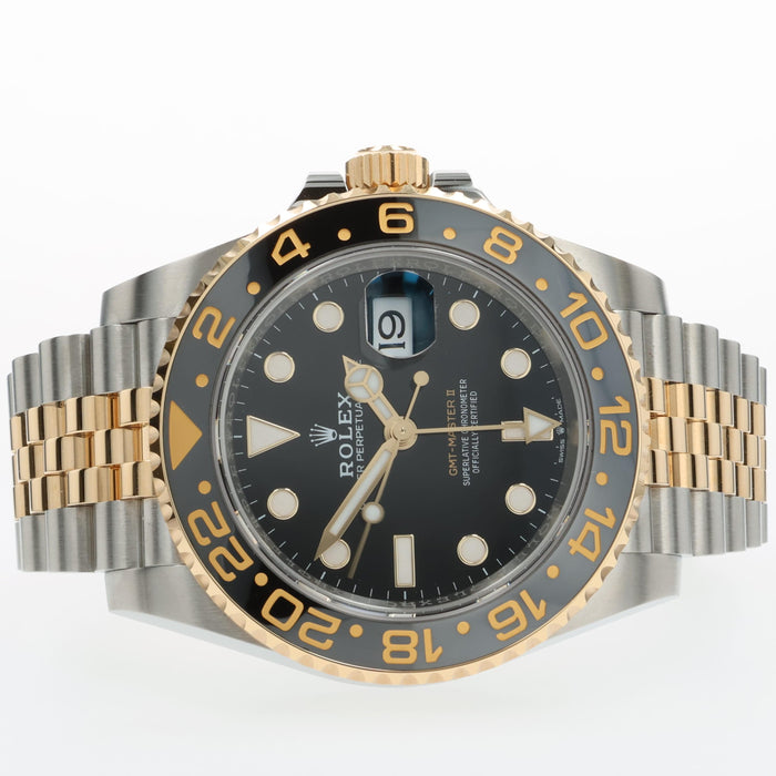 Rolex GMT-Master II Black Dial Zombie Jubliee 18k Yellow Gold & Steel 126713