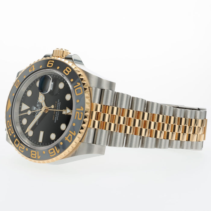 Rolex GMT-Master II Black Dial Zombie Jubliee 18k Yellow Gold & Steel 126713