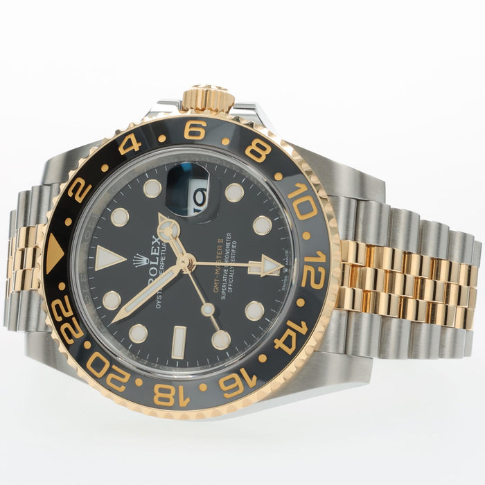 Rolex GMT-Master II Black Dial Zombie Jubliee 18k Yellow Gold & Steel 126713
