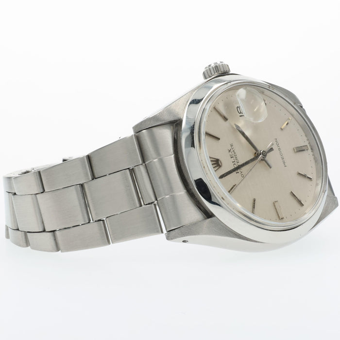 Rolex Oysterdate Precision Linen Dial Manual Wind 34mm 6694