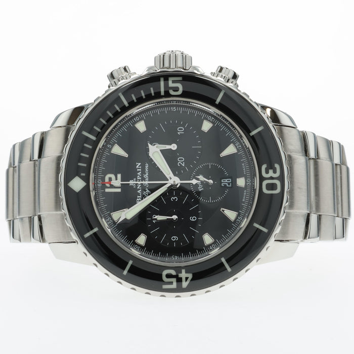 Blancpain Fifty Fathoms Black Dial Stainless Steel Chronograph 5085F-1130-71S