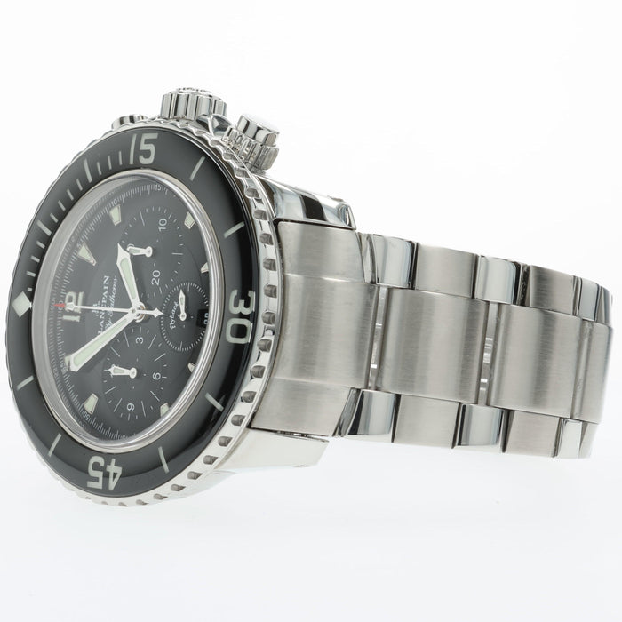 Blancpain Fifty Fathoms Black Dial Stainless Steel Chronograph 5085F-1130-71S