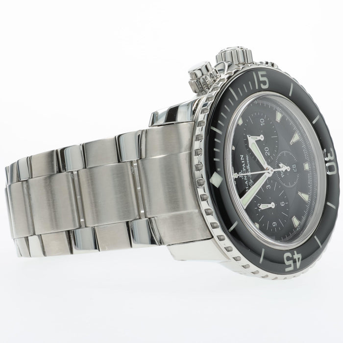 Blancpain Fifty Fathoms Black Dial Stainless Steel Chronograph 5085F-1130-71S