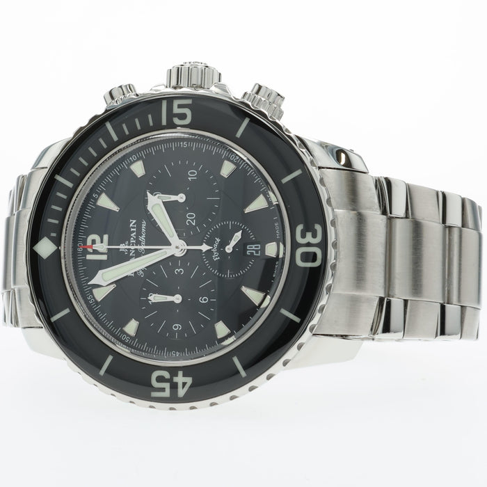 Blancpain Fifty Fathoms Black Dial Stainless Steel Chronograph 5085F-1130-71S