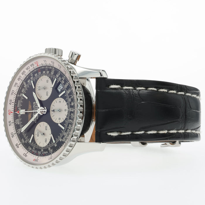 Breitling Navitimer Black Dial Chronograph Stainless Steel A23322