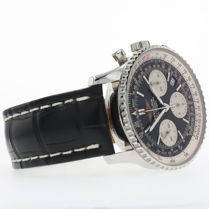 Breitling Navitimer Black Dial Chronograph Stainless Steel A23322