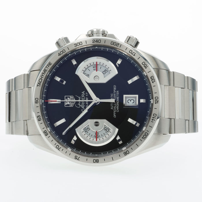 Tag Heuer Grand Carrera Black Dial Stainless Steel 40MM Automatic CAV511A