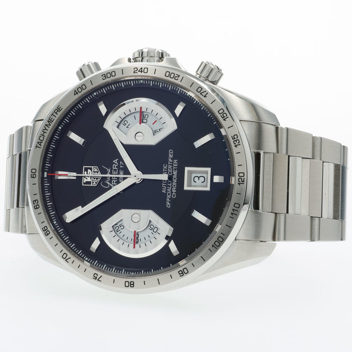 Tag Heuer Grand Carrera Black Dial Stainless Steel 40MM Automatic CAV511A