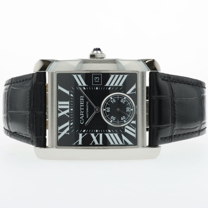 Cartier Tank MC Black Dial Stainless Steel W5330004 3589