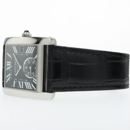 Cartier Tank MC Black Dial Stainless Steel W5330004 3589