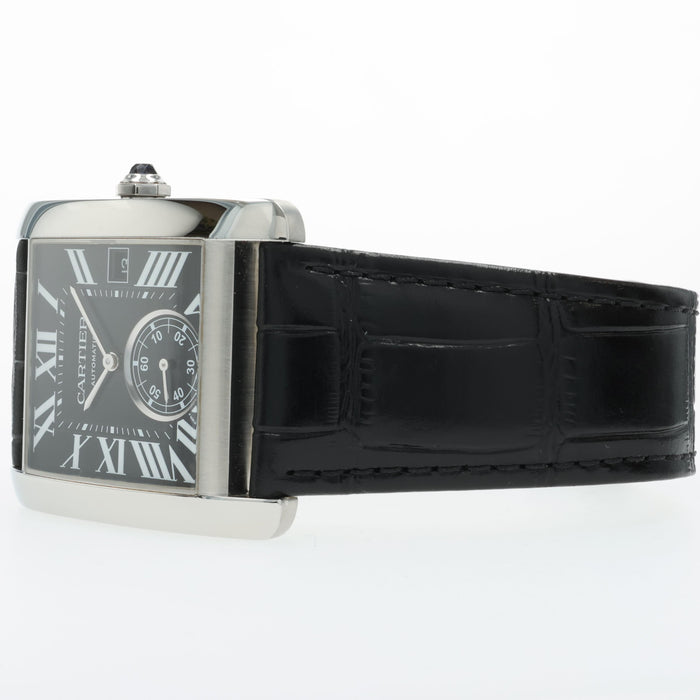 Cartier Tank MC Black Dial Stainless Steel W5330004 3589