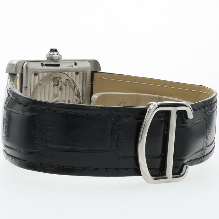 Cartier Tank MC Black Dial Stainless Steel W5330004 3589