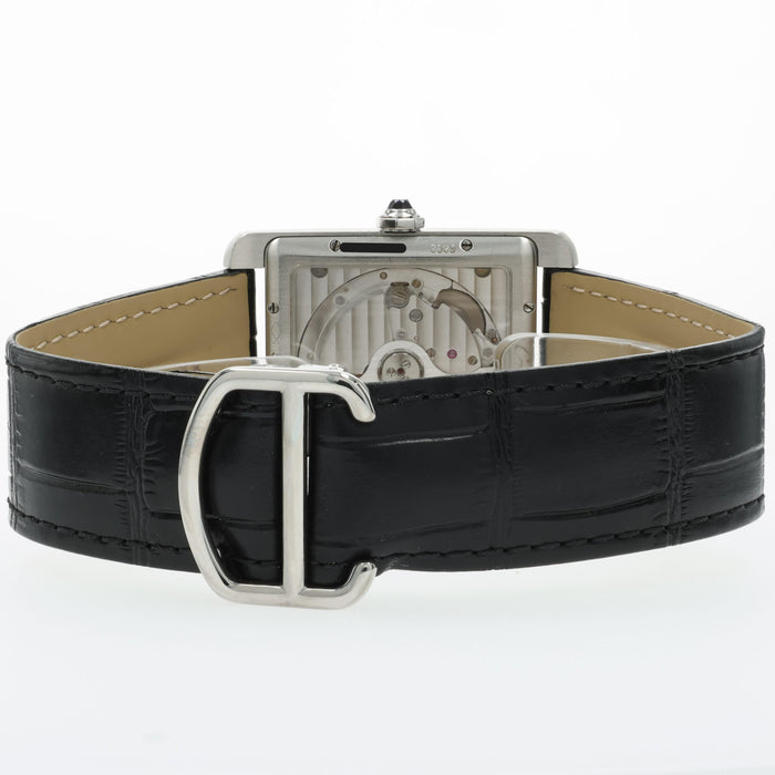 Cartier Tank MC Black Dial Stainless Steel W5330004 3589