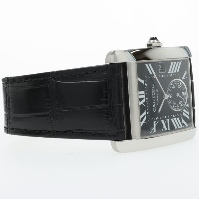 Cartier Tank MC Black Dial Stainless Steel W5330004 3589