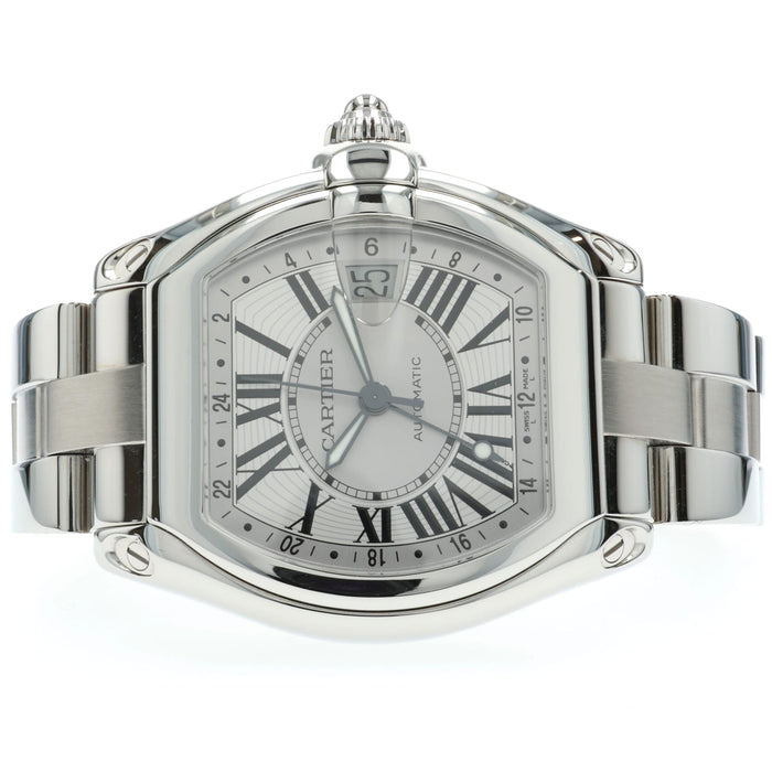 Cartier Roadster GMT XL Silver Dial Stainless Steel W62032X6 2722
