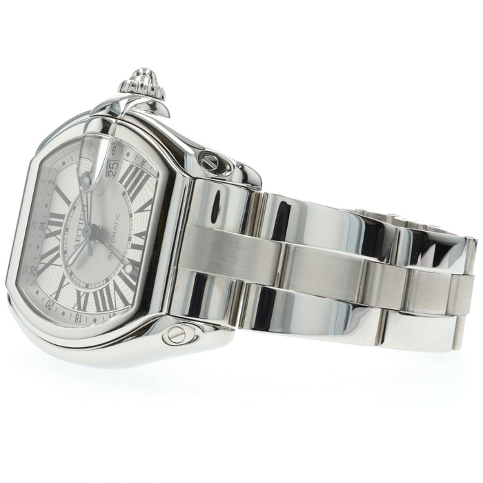 Cartier Roadster GMT XL Silver Dial Stainless Steel W62032X6 2722