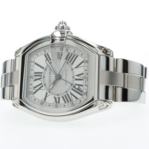 Cartier Roadster GMT XL Silver Dial Stainless Steel W62032X6 2722