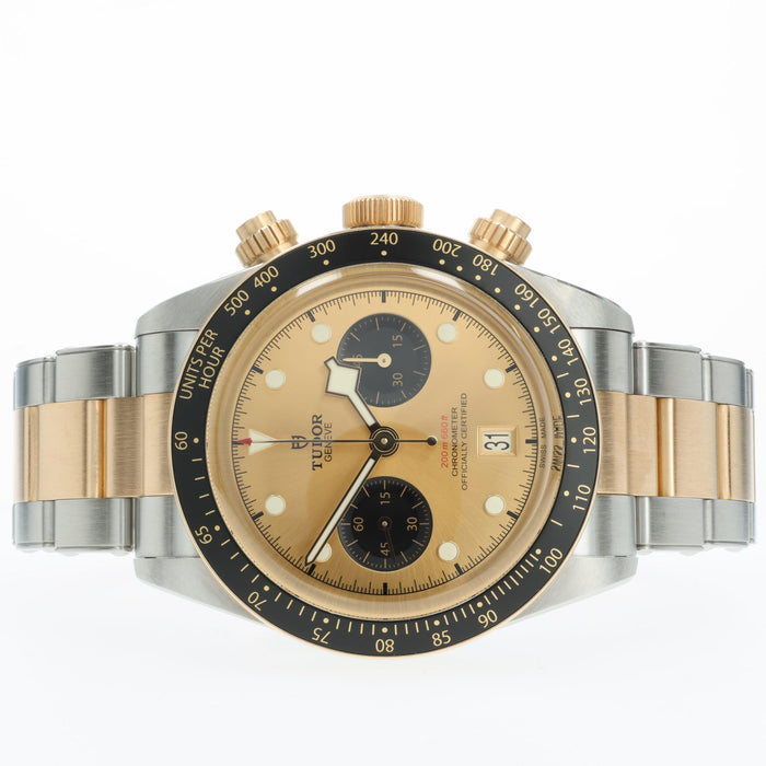 Tudor Black Bay Chronograph Black Dial 18k Yellow Gold & Stainless Steel 79363N