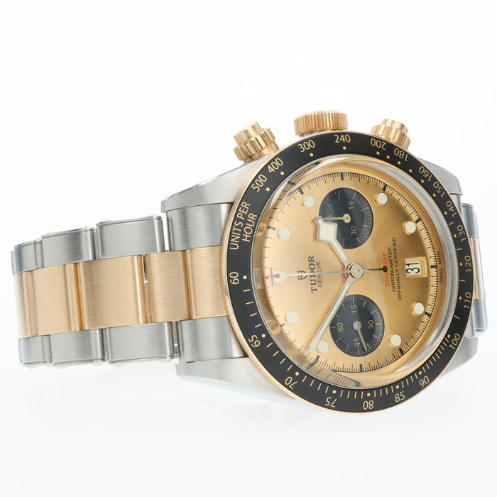 Tudor Black Bay Chronograph Black Dial 18k Yellow Gold & Stainless Steel 79363N