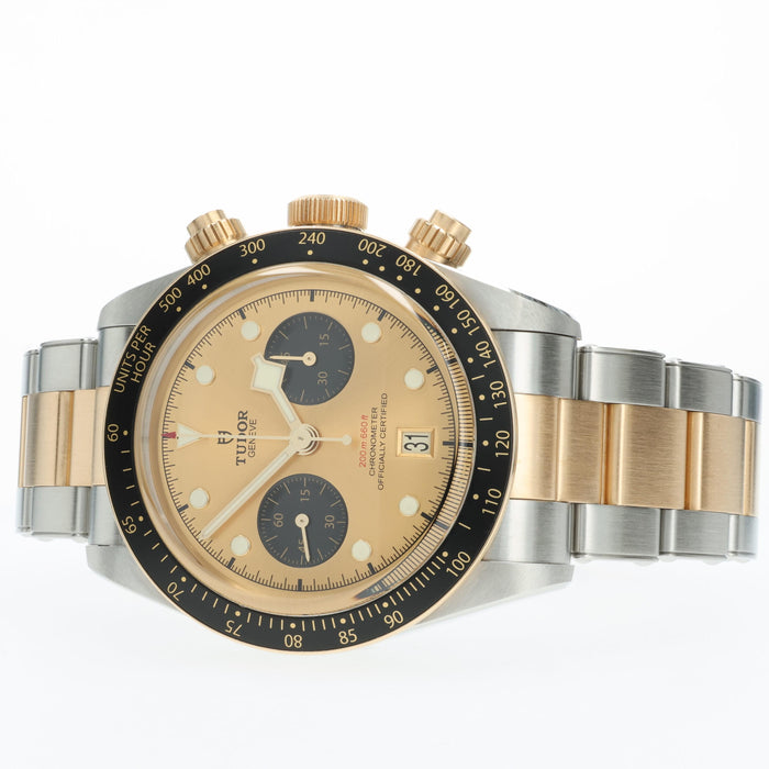 Tudor Black Bay Chronograph Black Dial 18k Yellow Gold & Stainless Steel 79363N