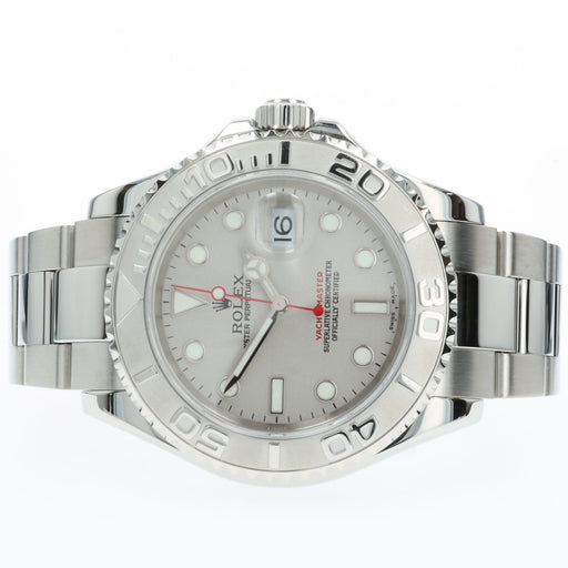 Rolex Yachtmaster Platinum Dial Stainless Steel Platinum Bezel 16622