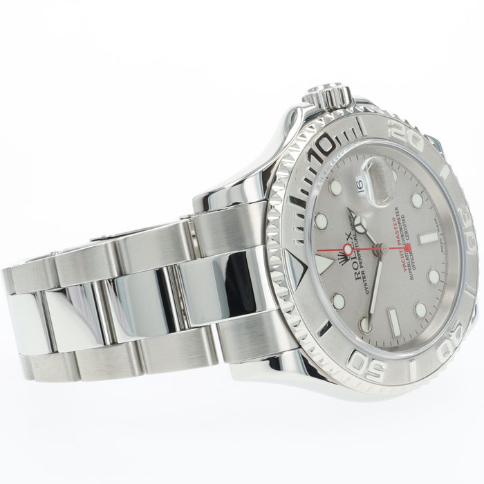 Rolex Yachtmaster Platinum Dial Stainless Steel Platinum Bezel 16622