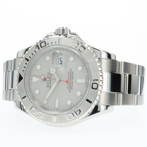 Rolex Yachtmaster Platinum Dial Stainless Steel Platinum Bezel 16622