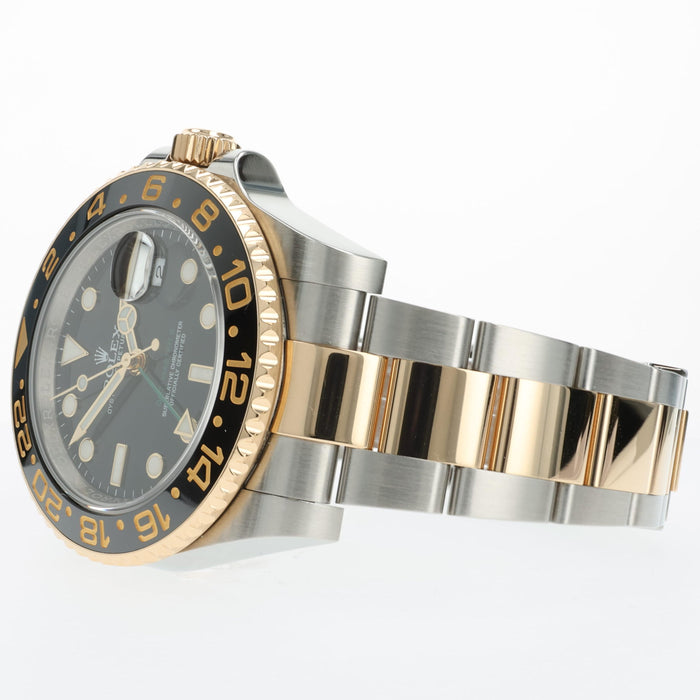 Rolex GMT-Master II Stainless Steel & Yellow Gold Black Dial Oyster 116713LN