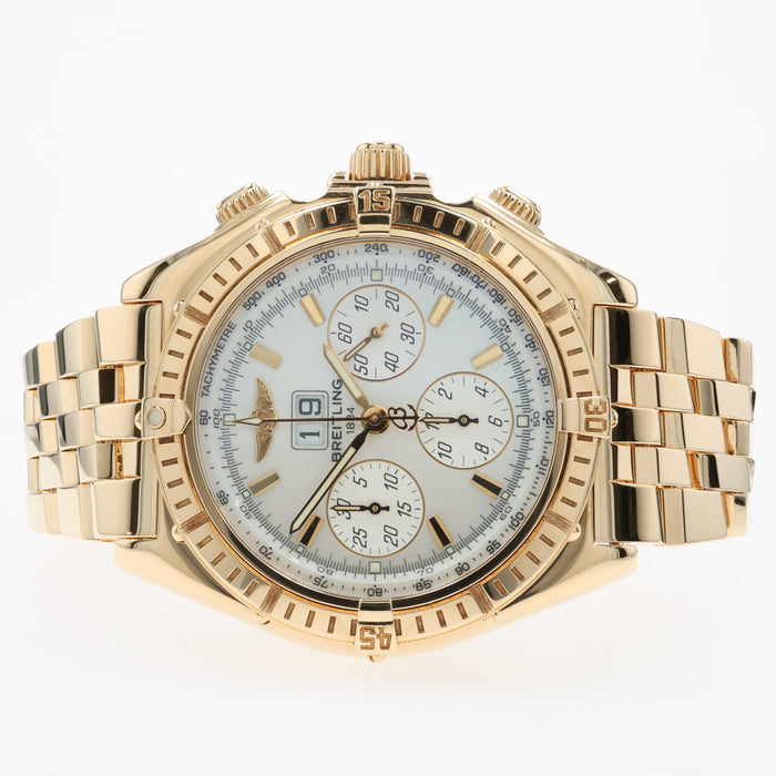 Breitling Crosswind Special Mother of Pearl Dial 18kt Yellow Gold K44355