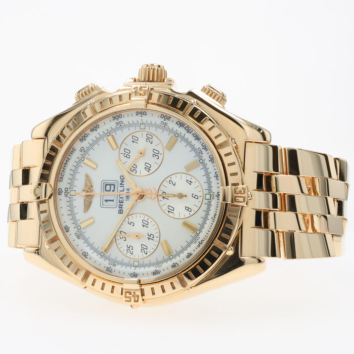 Breitling Crosswind Special Mother of Pearl Dial 18kt Yellow Gold K44355