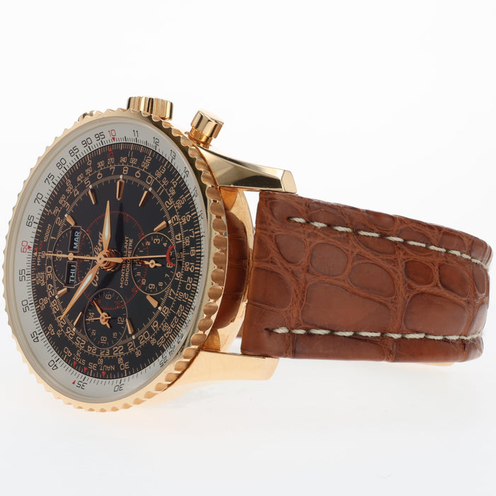 Breitling Navitimer Montbrilliant Black Dial Solid 18kt Rose Gold 43MM H21330