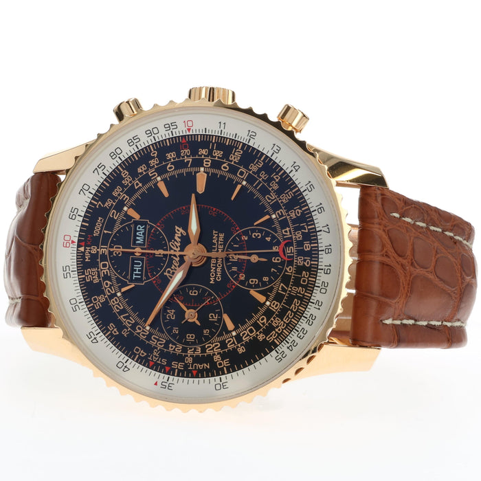 Breitling Navitimer Montbrilliant Black Dial Solid 18kt Rose Gold 43MM H21330