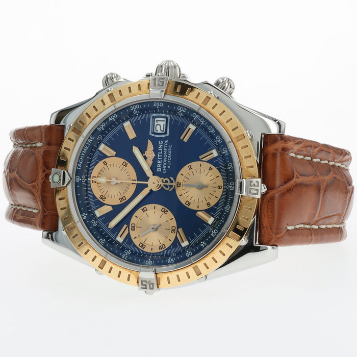 Breitling Chronomat Blue Dial 18kt Yellow Gold & Stainless Steel 40MM D13352
