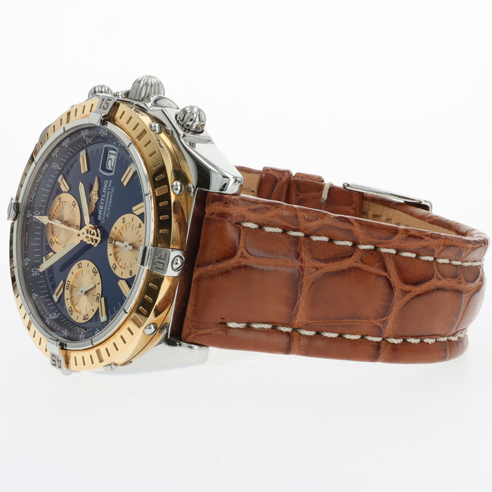 Breitling Chronomat Blue Dial 18kt Yellow Gold & Stainless Steel 40MM D13352