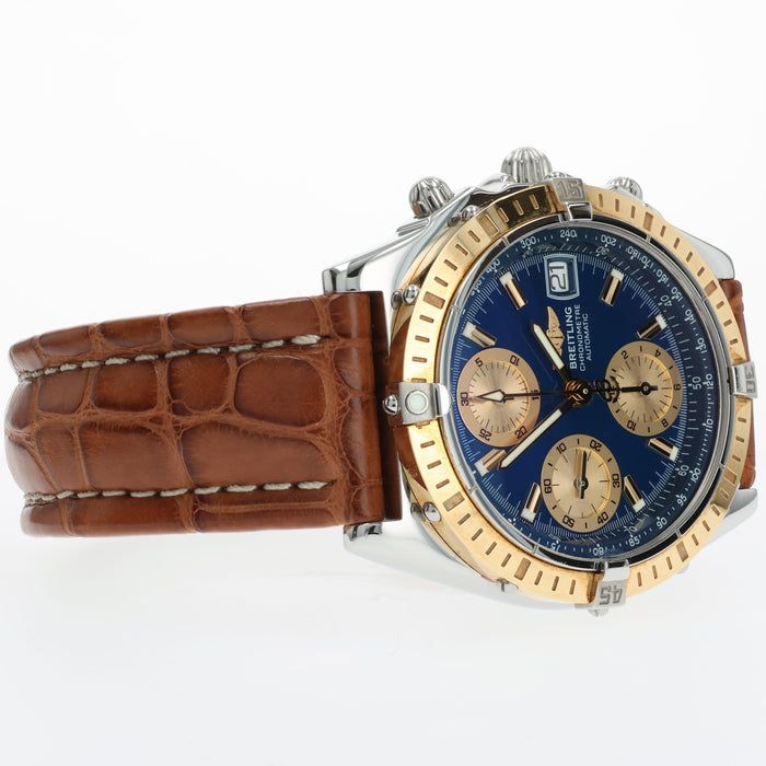 Breitling Chronomat Blue Dial 18kt Yellow Gold & Stainless Steel 40MM D13352