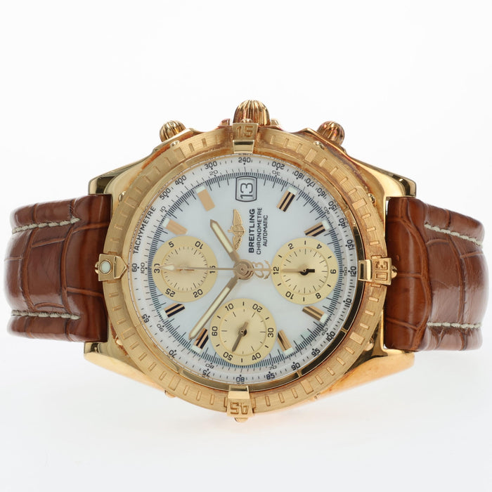 Breitling Chronomat 39m Factory Mother of Pearl Dial Chronograph K13352