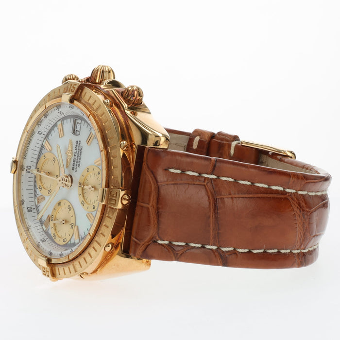 Breitling Chronomat 39m Factory Mother of Pearl Dial Chronograph K13352