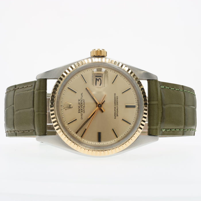 Rolex Datejust 36 Champagne Dial 18k Yellow Gold & Stainless Steel 1601